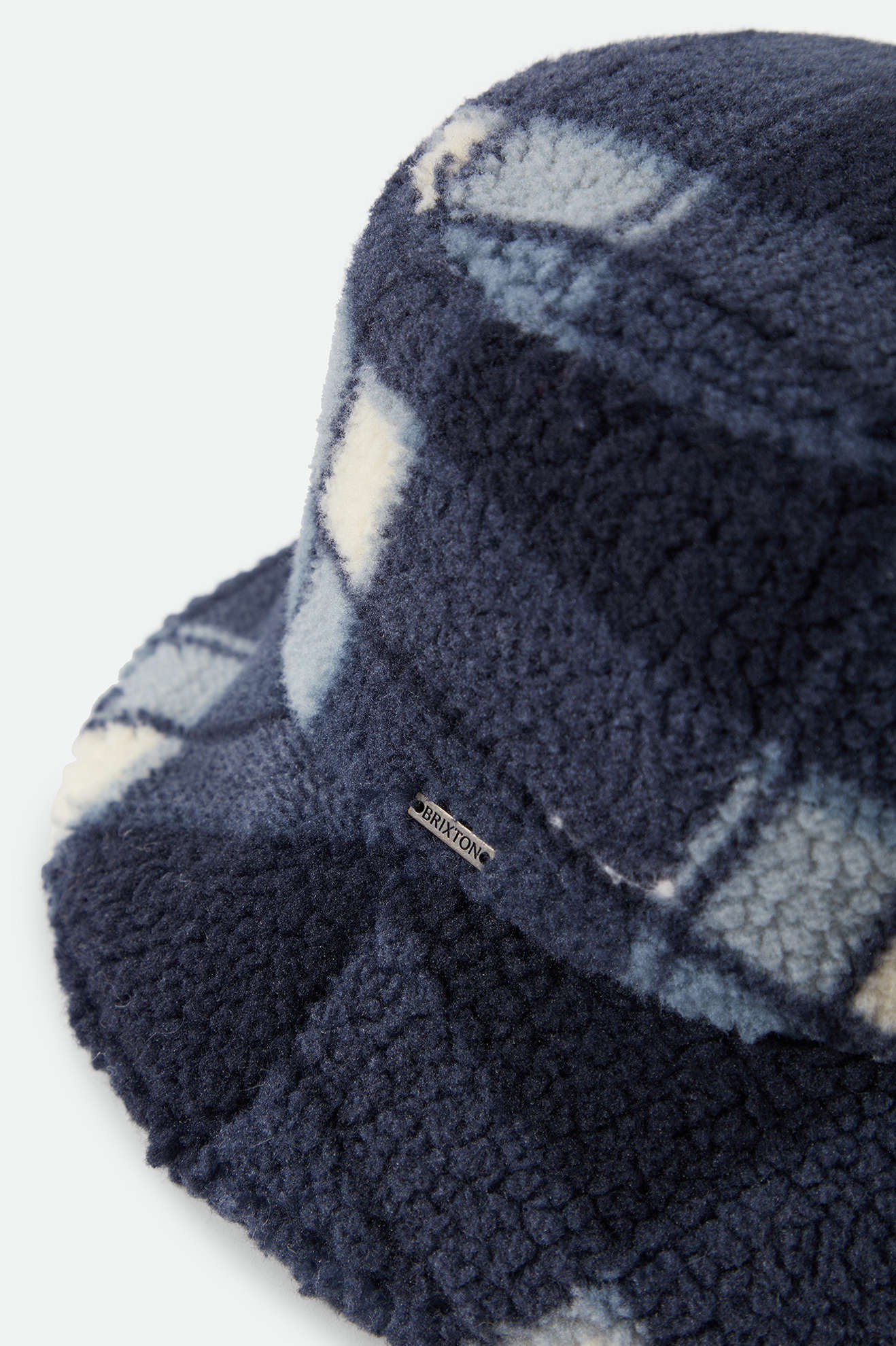 Women's Ellee Cozy Bucket Hat in the color Classic Navy Plaid - Additional Laydown image