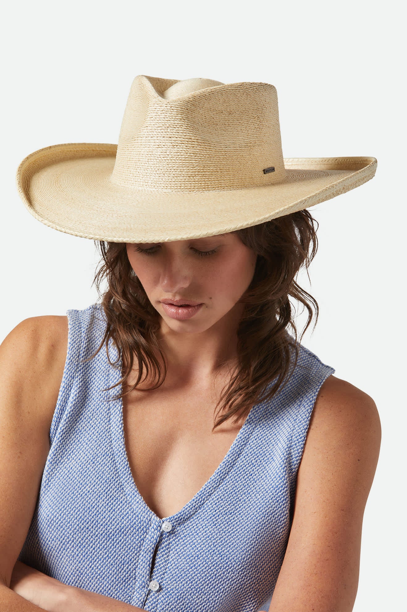 Unisex Marlow Straw Classic Rancher Hat in the color Natural - Women's Front View