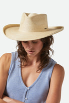 Unisex Marlow Straw Classic Rancher Hat in the color Natural - Women's Front View