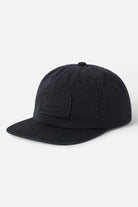 Unisex Grade Snapback in the color Black/Black - Front Product View
