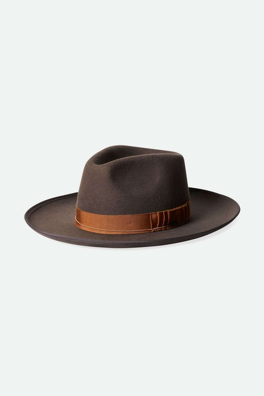 Brixton Unisex Reno Fedora - Dark Grey/Copper | Main