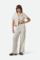 Women's Wandering Hudson Lounge Pant in the color Off White - Women's Front View