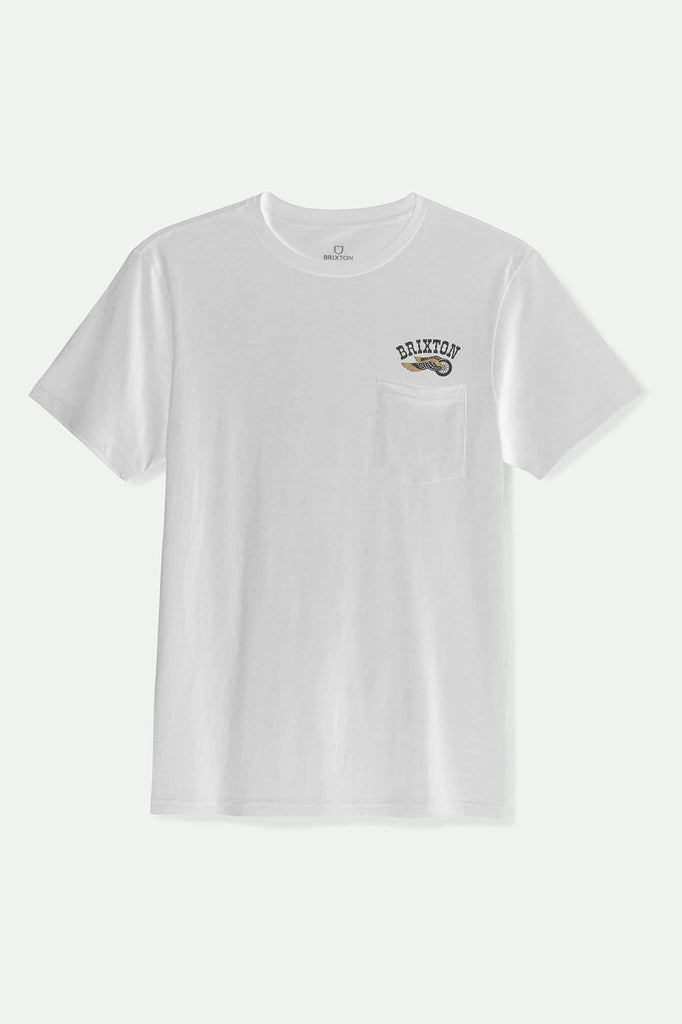 Men's Roller S/S Tailored Pocket T-Shirt in the color White - Front Product View