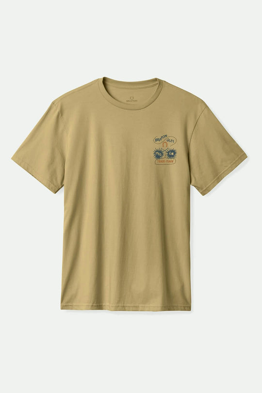 Men's Remo S/S Tailored T-Shirt in the color Khaki - Front Product View