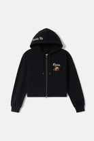 Women's Coors Saddle Full Zip Hoodie in the color Black - Front Product View