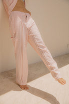 Women's The Mercer Wide Leg Trouser Pant in the color Chalk Pink - Men's Lifestyle image