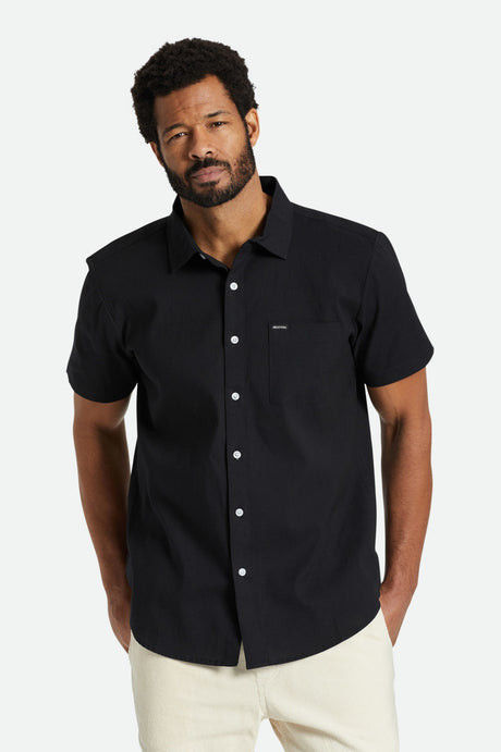 Charter Oxford S/S Woven Shirt - Black