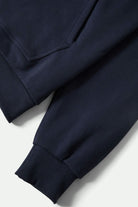 Men's Embroidered Heavyweight Oversized Hoodie in the color Mood Indigo - Additional Laydown image
