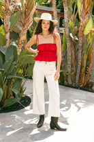 Women's Margo Cropped 5-Pocket Pant in the color Off White - Men's Lifestyle image