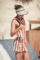 Women's Newport Straw Visor in the color Black/Natural - Women's Lifestyle image