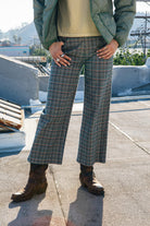 Women's Margo Cropped 5-Pocket Pant in the color Multi Stripe/Plaid - Men's Lifestyle image
