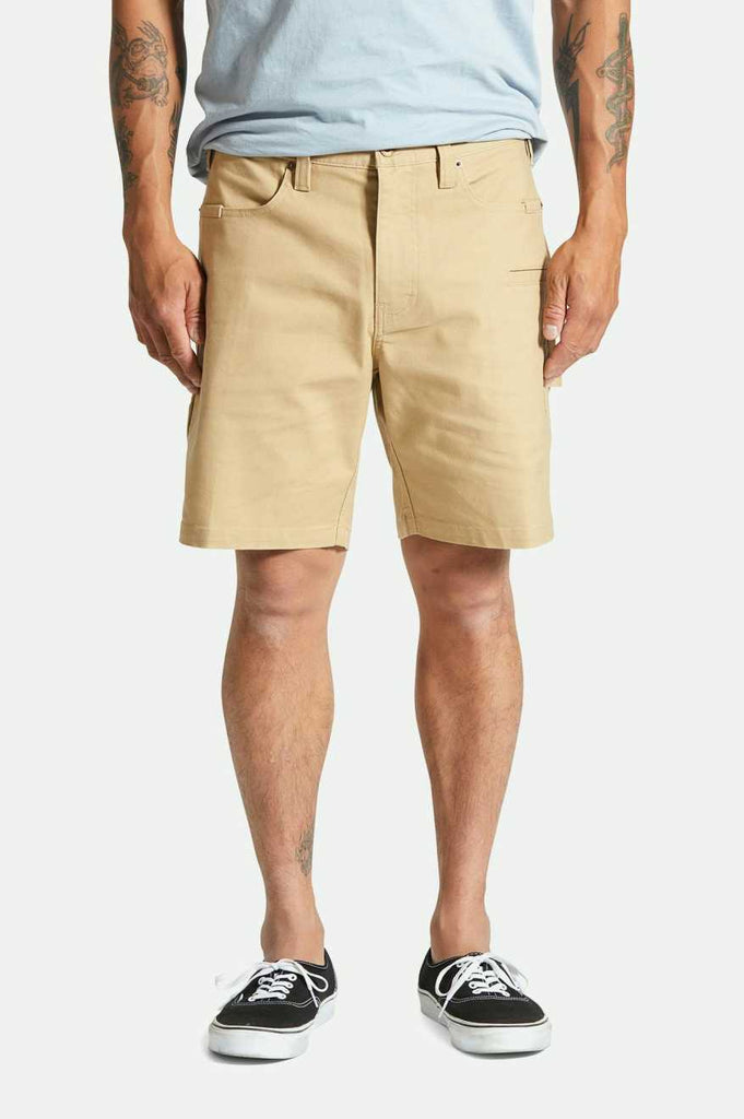 Men's Fit, front | Builders Carpenter Stretch Short - Sand