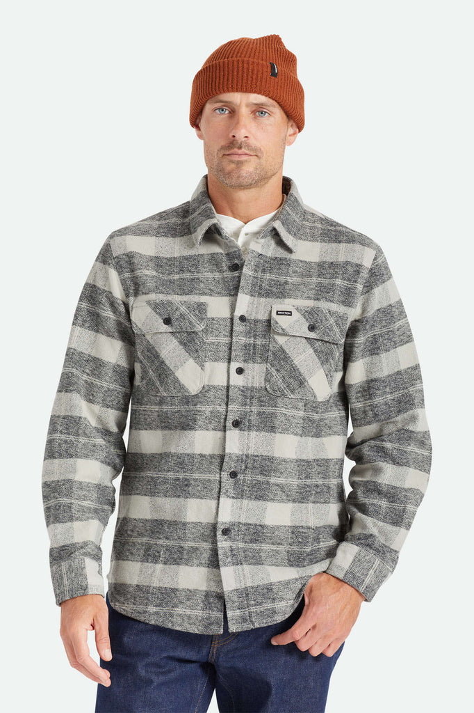 Men's Front Fit | Bowery Heavyweight L/S Flannel - Black/Charcoal