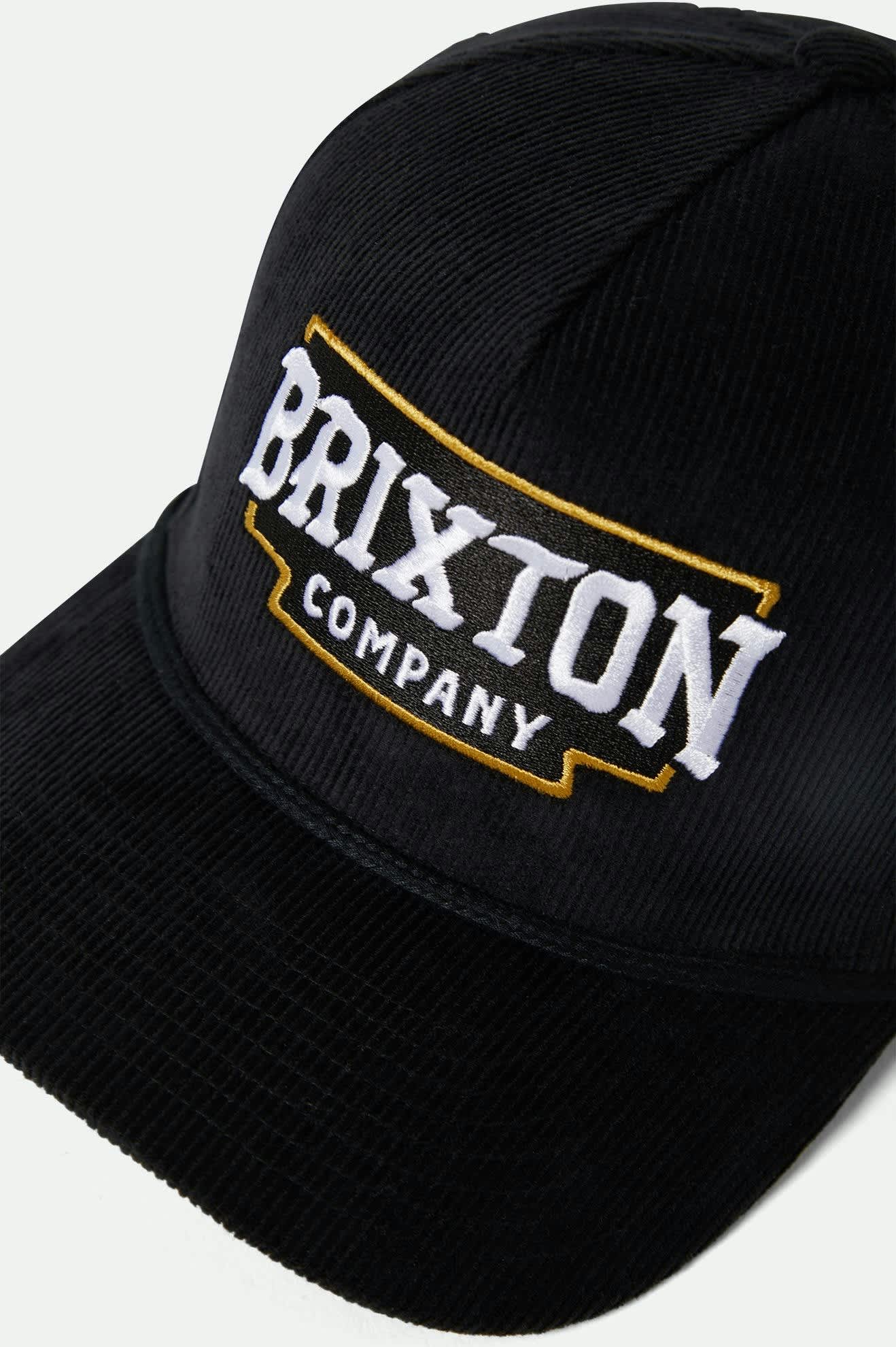 Unisex Pierson Netplus Snapback in the color Black Corduroy - Additional Laydown image