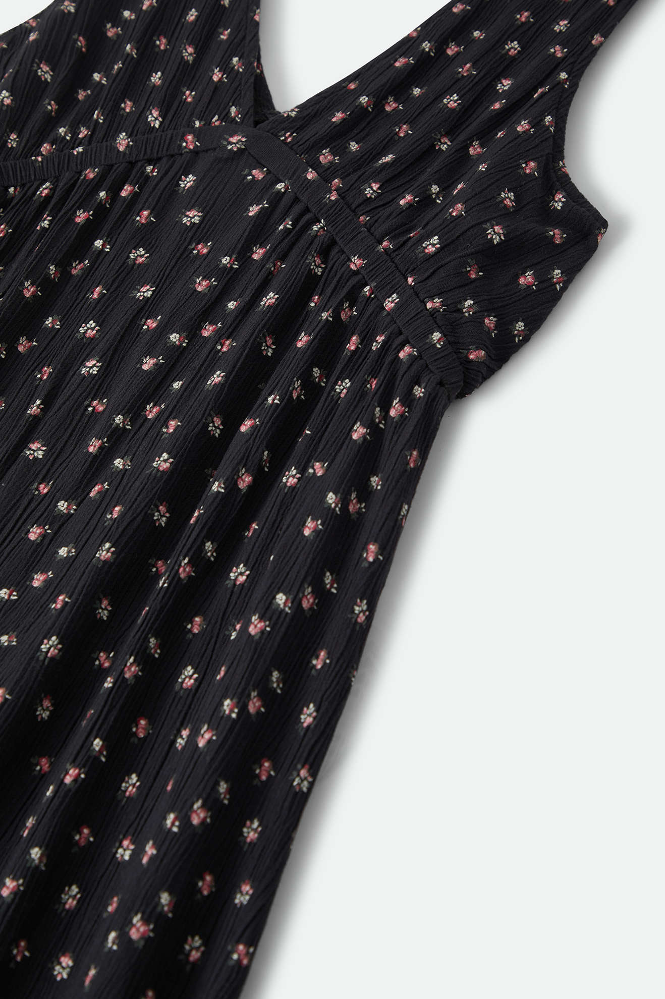 Women's The Molly Silky Dress in the color Black Ditsy Floral - Additional Laydown image