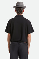 Unisex Horton Convertabrim Packable Fedora in the color Grey/Charcoal - Men's Back View