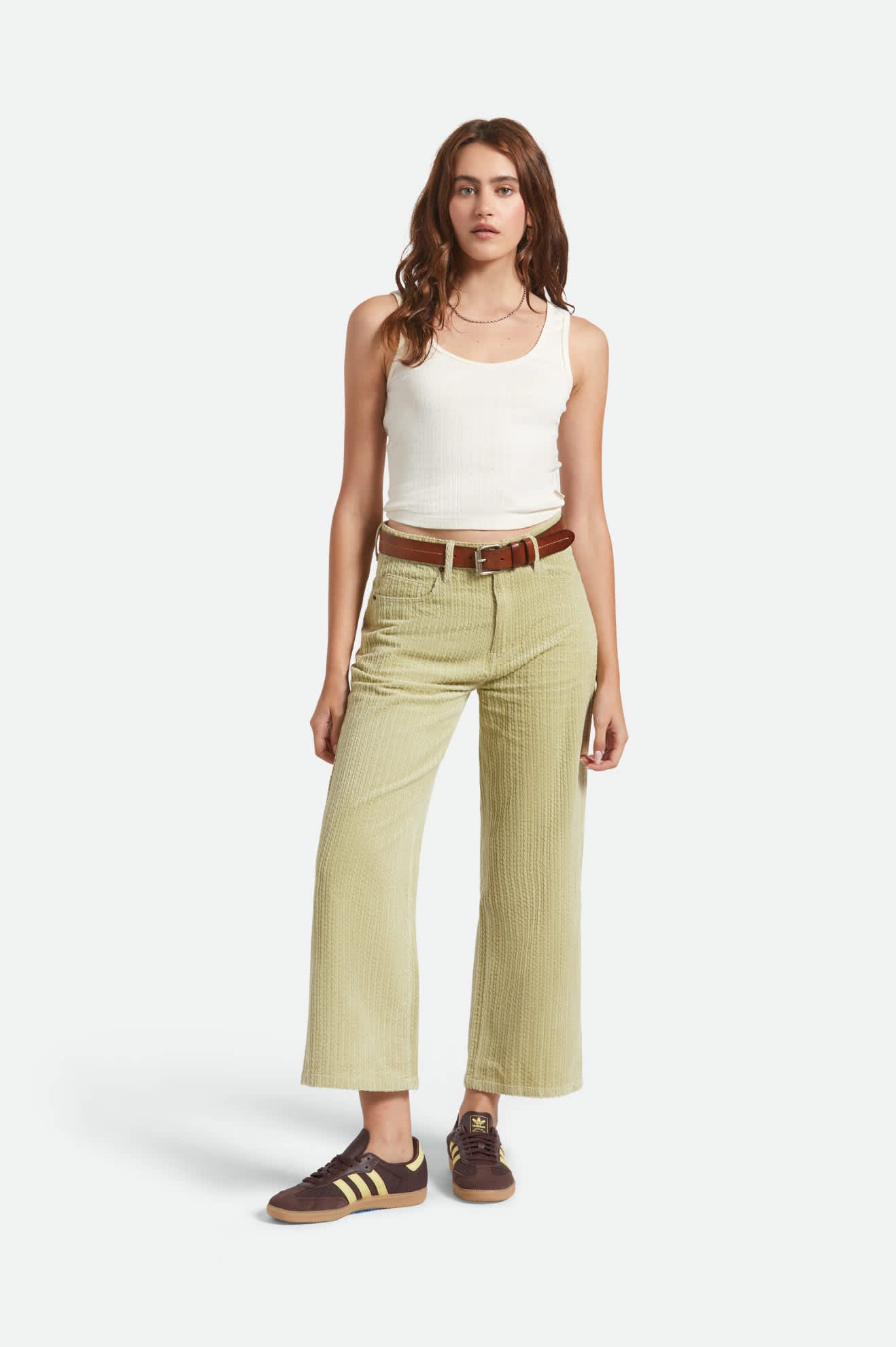 Women's Margo Cropped 5-Pocket Pant in the color Elm - Additional Fit image