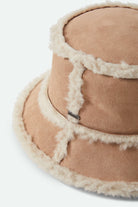 Women's Ellee Cozy Bucket Hat in the color Natural Sherpa/Faux Suede - Additional Laydown image