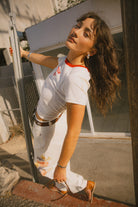 Women's Pegasus Slim Crew T-Shirt in the color Vintage White - Men's Lifestyle image