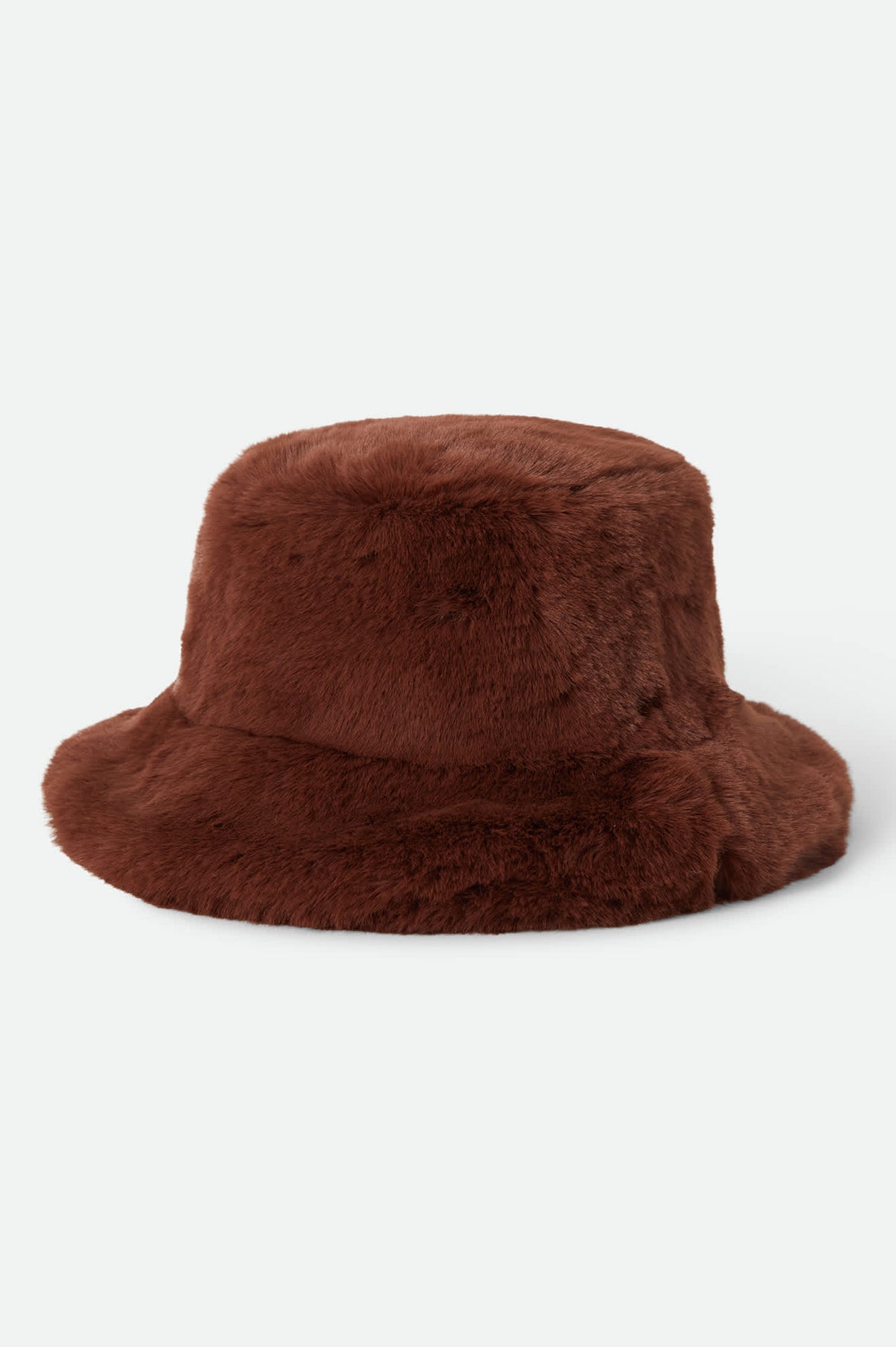 Women's Ellee Cozy Bucket Hat in the color Toffee Faux Fur - Front Product View