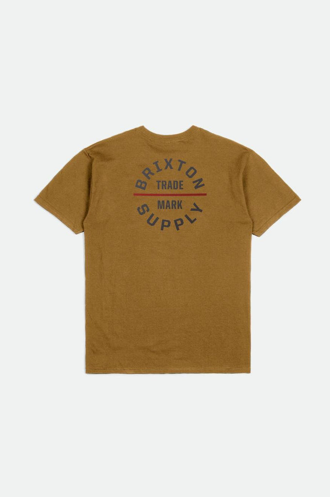 Brixton Oath V S/S Standard Tee - Golden Brown/Ombre Blue/Scarlet Red