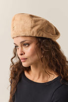 Unisex Century Barrel Snap Cap in the color Natural Faux Fur - Additional Fit image