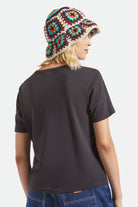Women's Crochet Knit Bucket Hat in the color Multi Color - Additional Fit image
