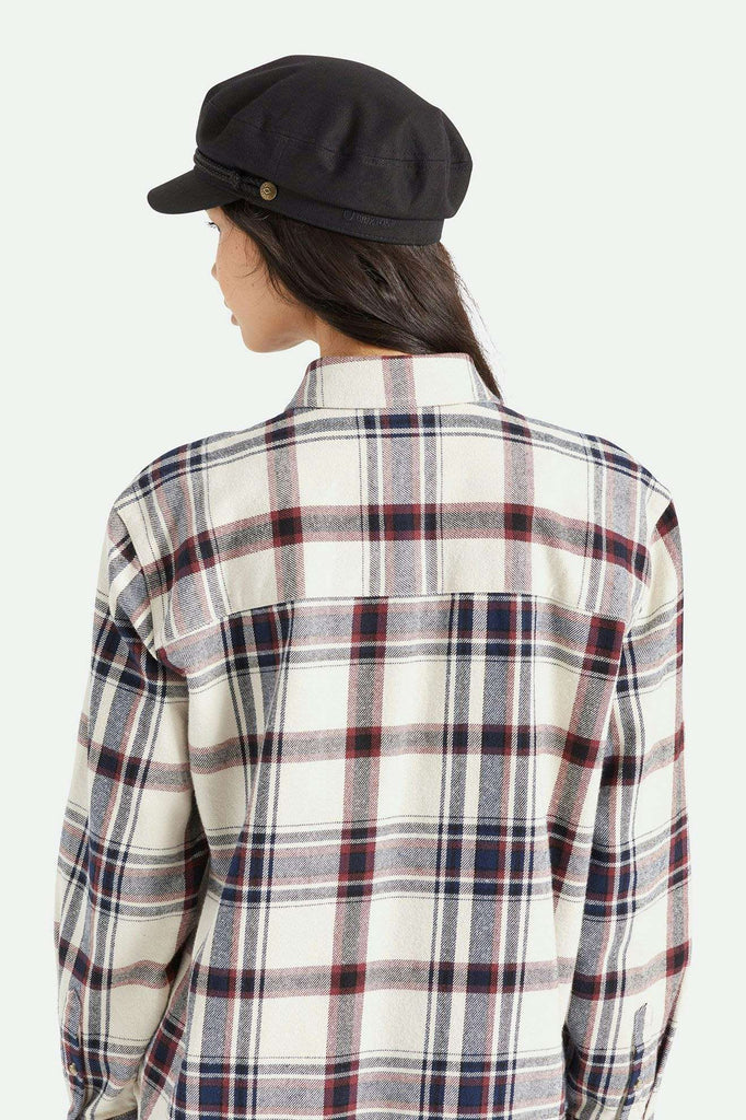 Brixton Unisex Fiddler Fisherman Cap - Black | Women's Back Fit