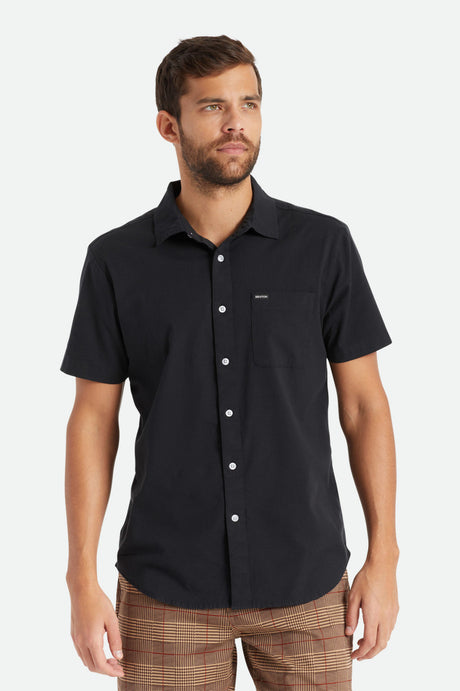 Charter Oxford S/S Woven Shirt - Black