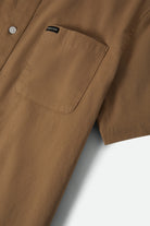 Men's Sanford Short Sleeve Shirt in the color Khaki - Additional Laydown image