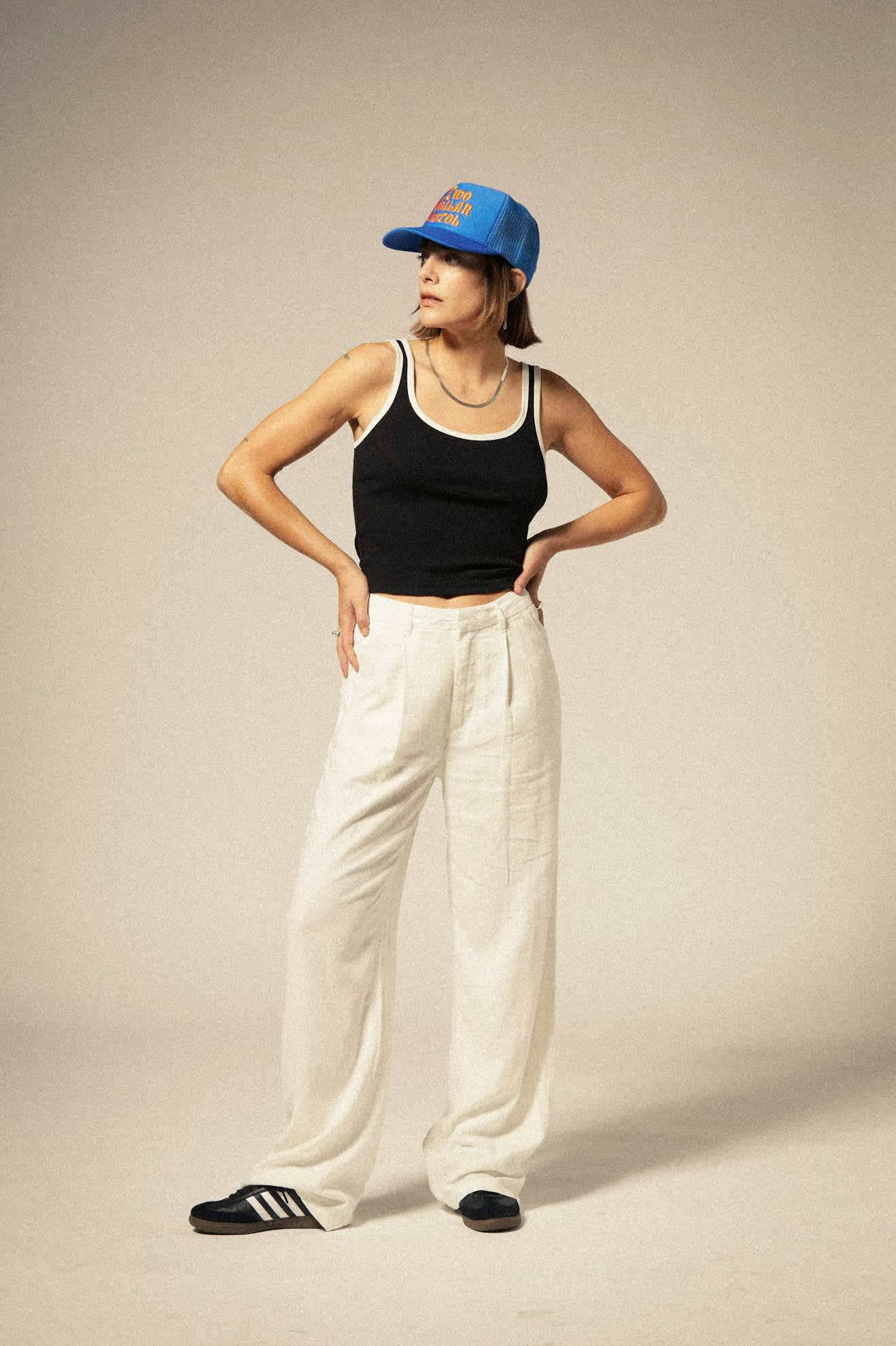 Women's Ludlow Trouser Pant in the color Off White - Women's Front View
