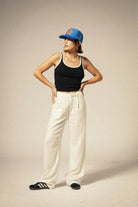 Women's Ludlow Trouser Pant in the color Off White - Women's Front View