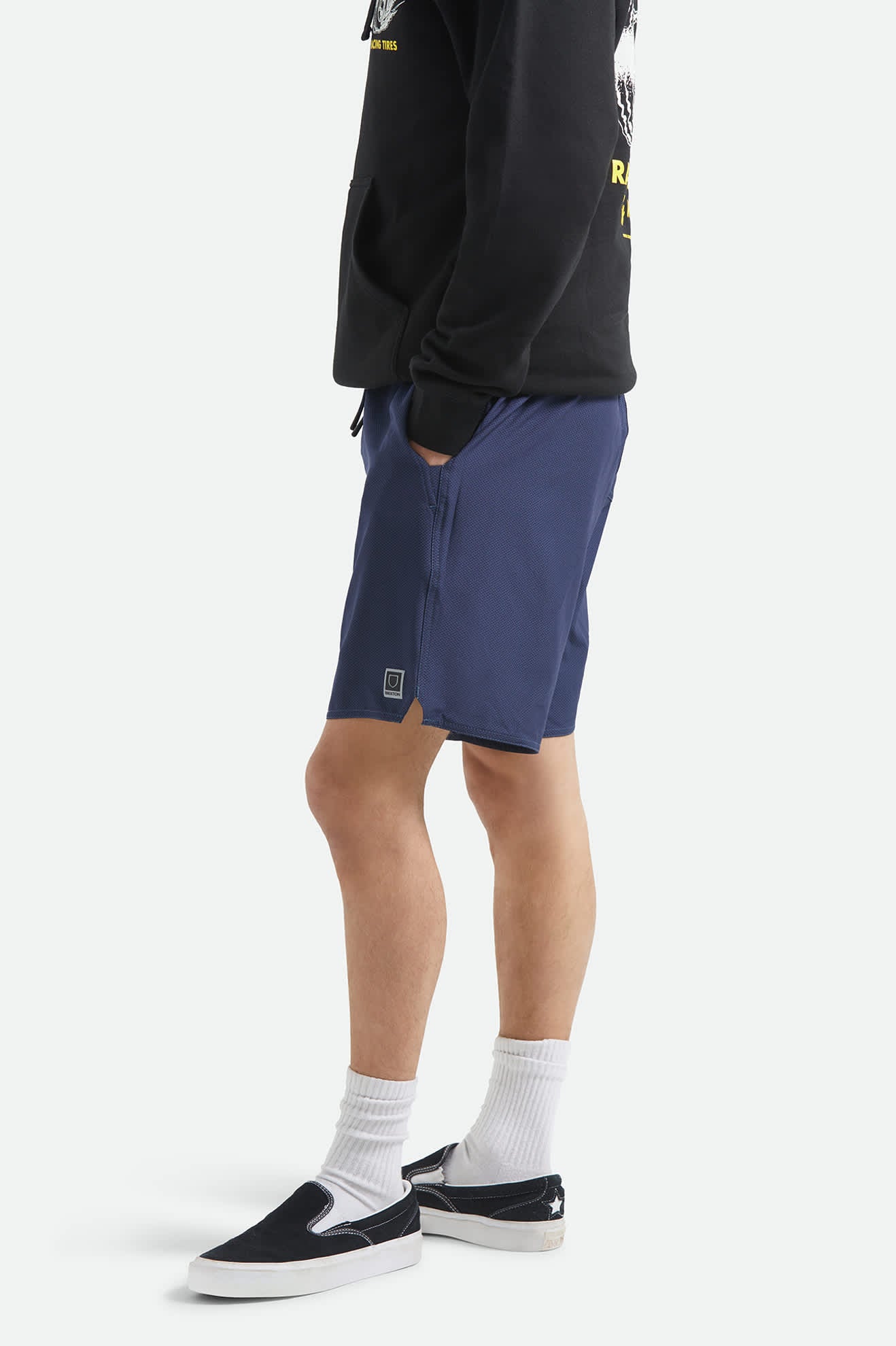 Men's Journey Active Short in the color Midnight Blue - Men's Side View