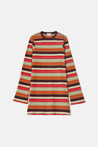 Women's Dolly L/S Knit Dress in the color Multi Stripe - Front Product View