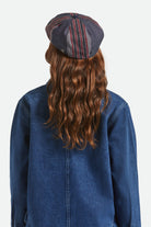 Unisex Altered Threads Brood Baggy Snap Cap in the color Medium Wash Denim - Women's Back View