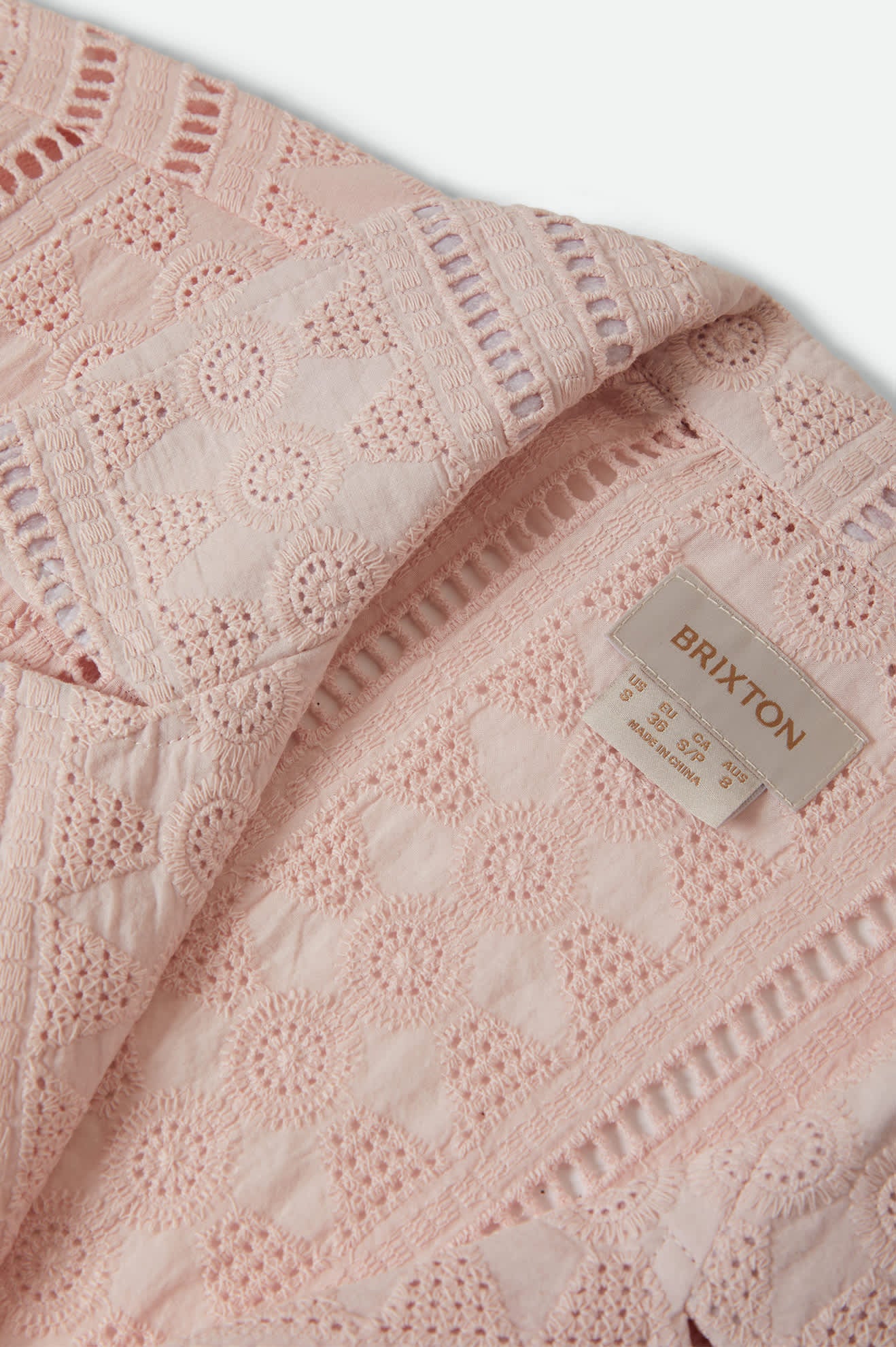 Women's Paradise Lounge Short Sleeve Shirt in the color Chalk Pink - Additional Laydown image