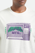 Men's Tune Out Short Sleeve Cropped Shirt in the color Cream - Additional Fit image