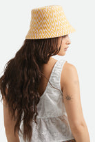 Women's Lisboa Knit Packable Bucket Hat in the color Multi Color Zigzag - Additional Fit image
