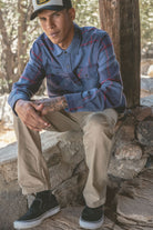 Men's Bowery Flannel in the color Bering Sea/Mood Indigo/Adrenaline Rush - Men's Lifestyle image