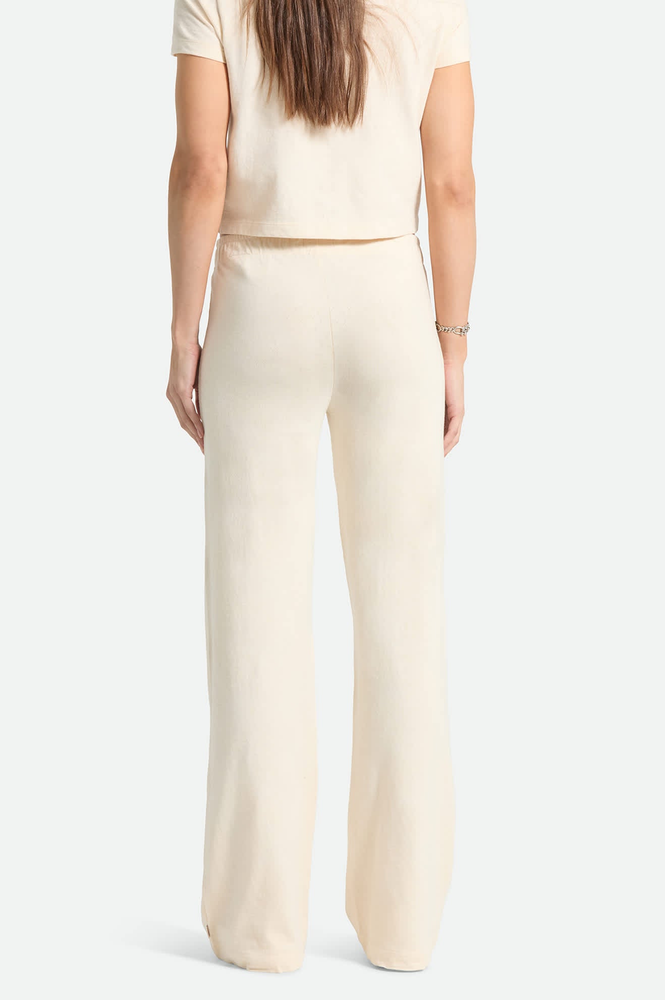 Women's Siesta Knit Pant in the color Whitecap - Women's Back View