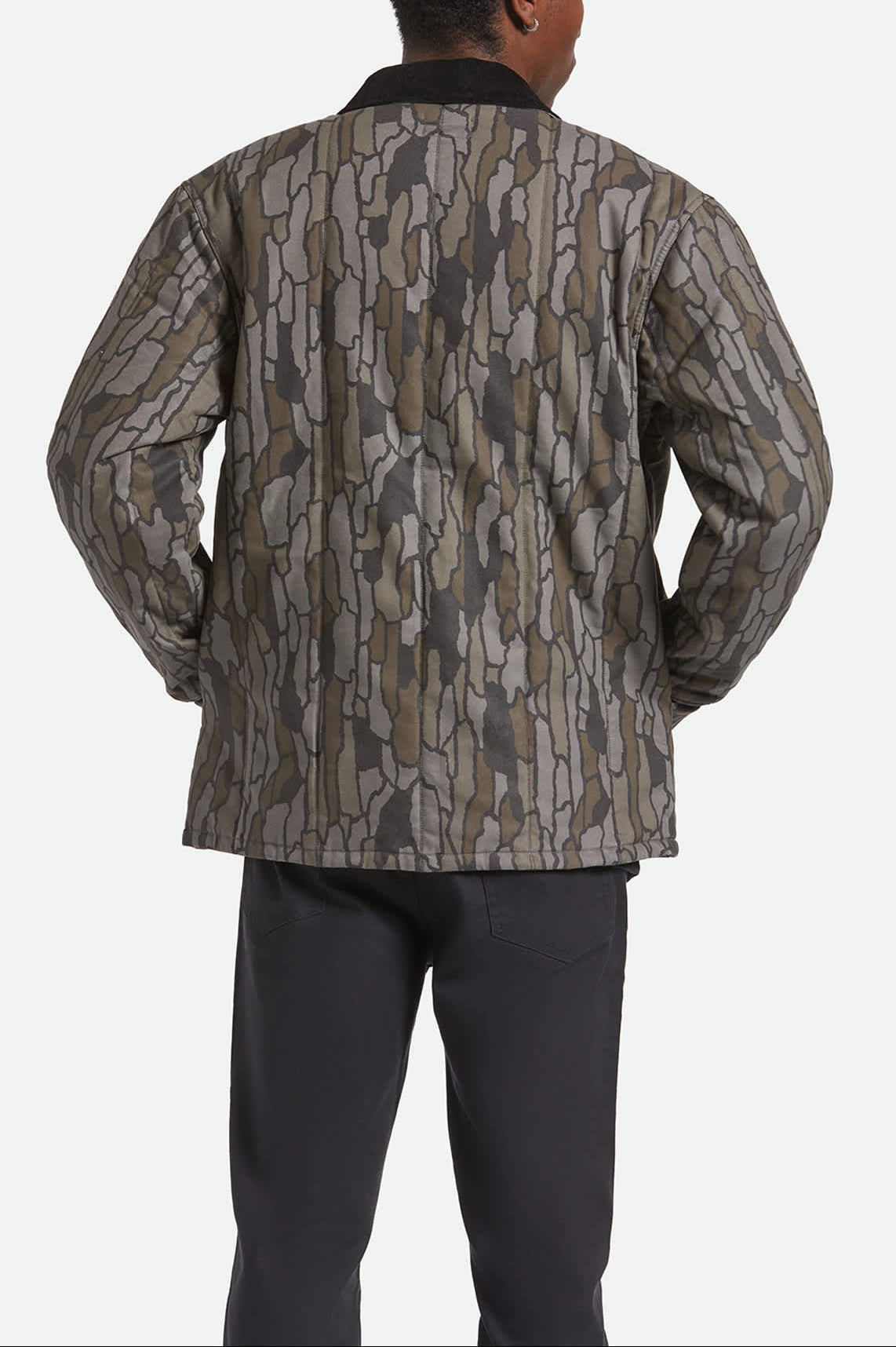 Men's Builders Ranch Jacket in the color Bark Camo - Men's Back View