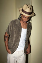 Unisex Horton Convertabrim Packable Fedora in the color Dark Tan/Light Brown - Men's Lifestyle image