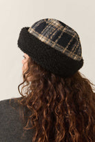 Unisex Ginsburg Hat in the color Navy/Sand/Cream - Women's Back View