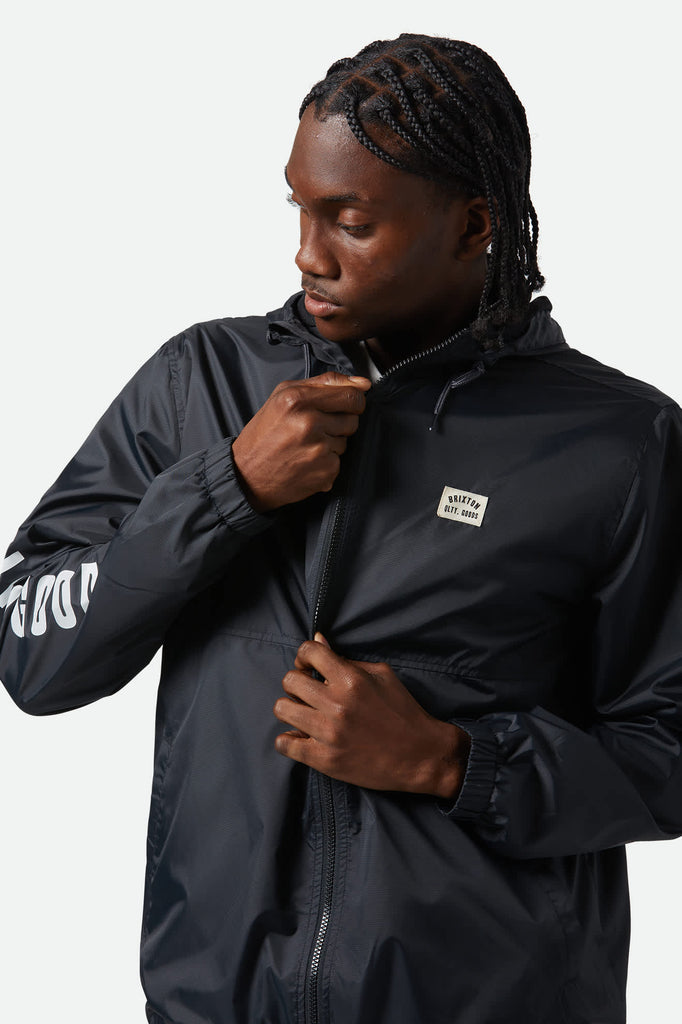 Men's Claxton Woodburn Lightweight Jacket in the color Black - Men's Front View