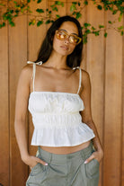 Women's Eden Smocked Top in the color Off White - Men's Lifestyle image