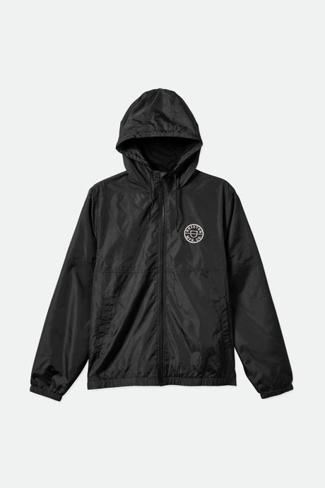 Brixton Men's Claxton Crest Lightweight Jacket - Black/Black | Main