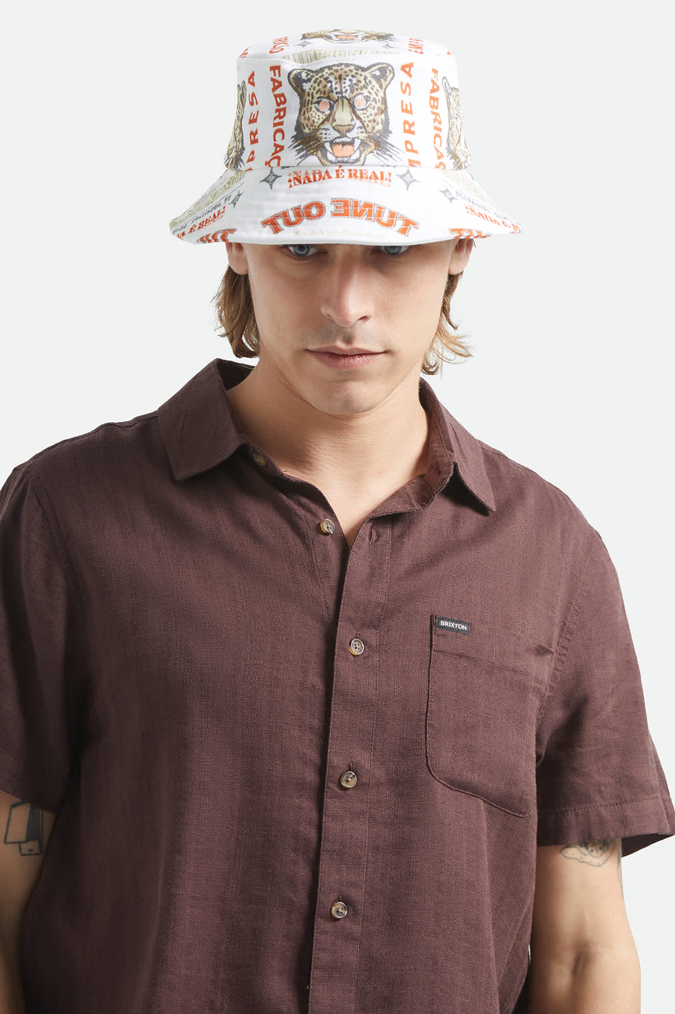 Unisex Getaway Packable Bucket Hat in the color Lost In Reality - Men's Front View