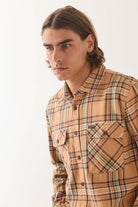 Men's Bowery Flannel in the color Khaki/Multi - Additional Fit image