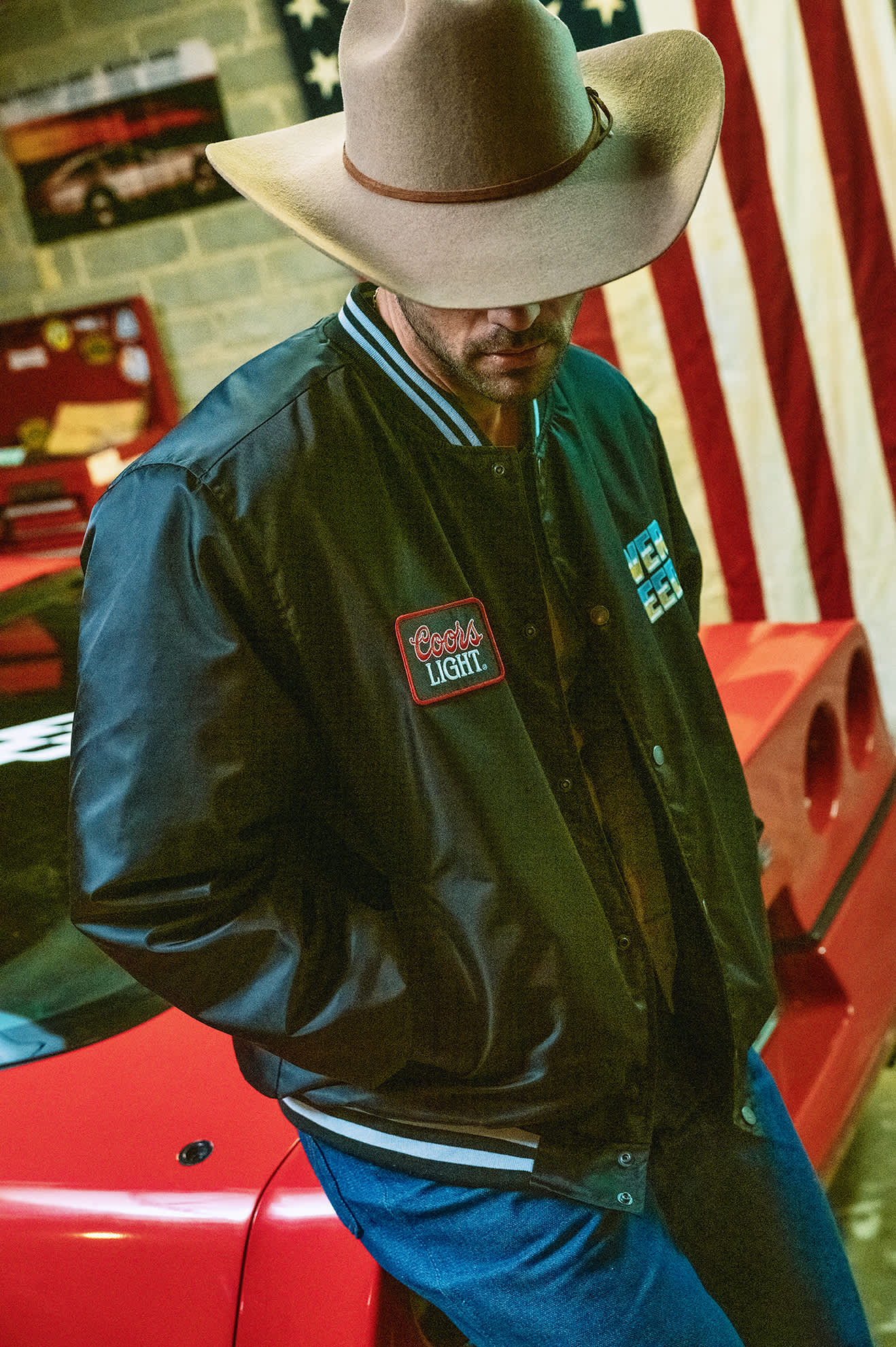 Men's Coors Light Silver Speed Shop Jacket in the color Black/Silver - Men's Lifestyle image