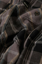 Men's Vintage Wash Flannel in the color Black/Charcoal Beige/Slate - Additional Laydown image